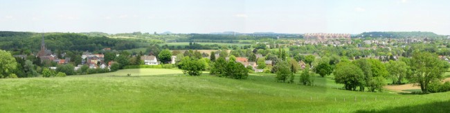 Von links: Vaals, Vaalserquartier, Klinikum, Lousberg