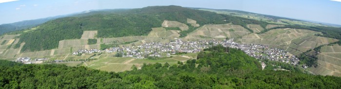 Blick vom Krausberg auf Dernau